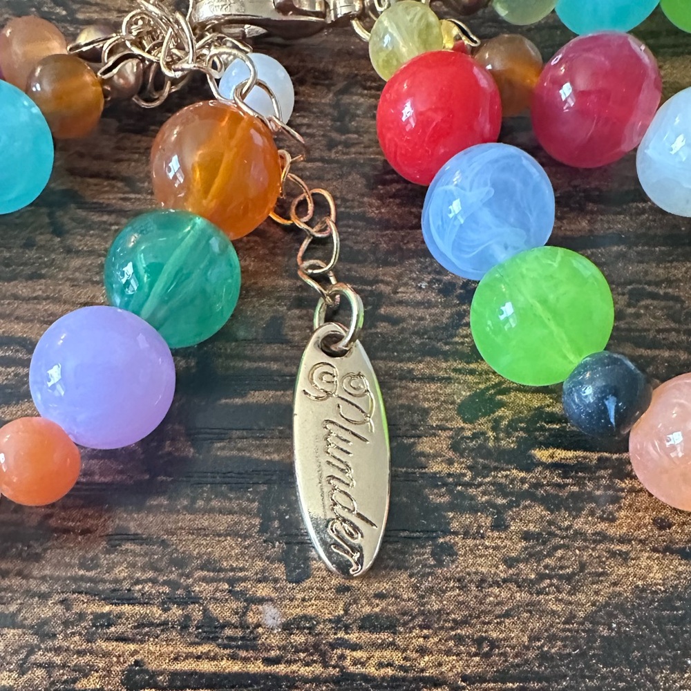 Plunder Multicolor Beaded Statement Necklace - image 2